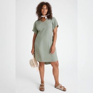 Anthropologie Cloth & Stone Tie-Front Mini Dress, size 1x
